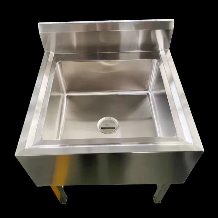 Nerūsējošā tērauda izlietnes skapis ar backsplash